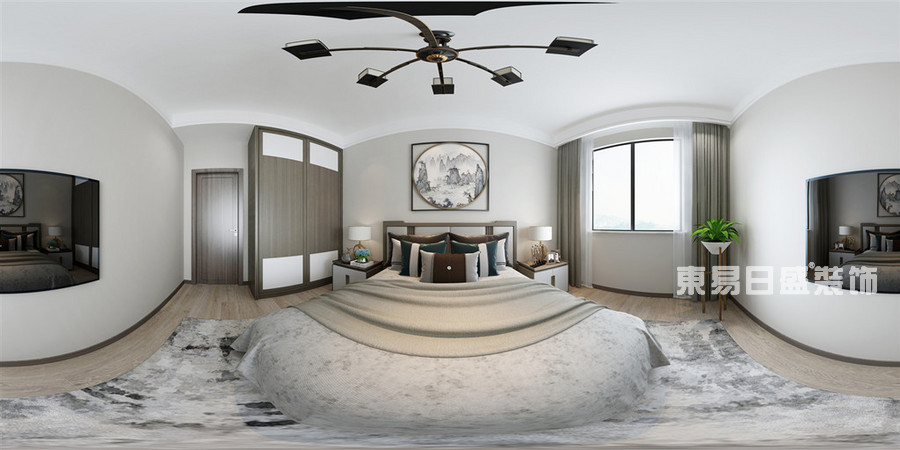 确山商务局家属院-126平米-卧室-新中式风格-装修效果图