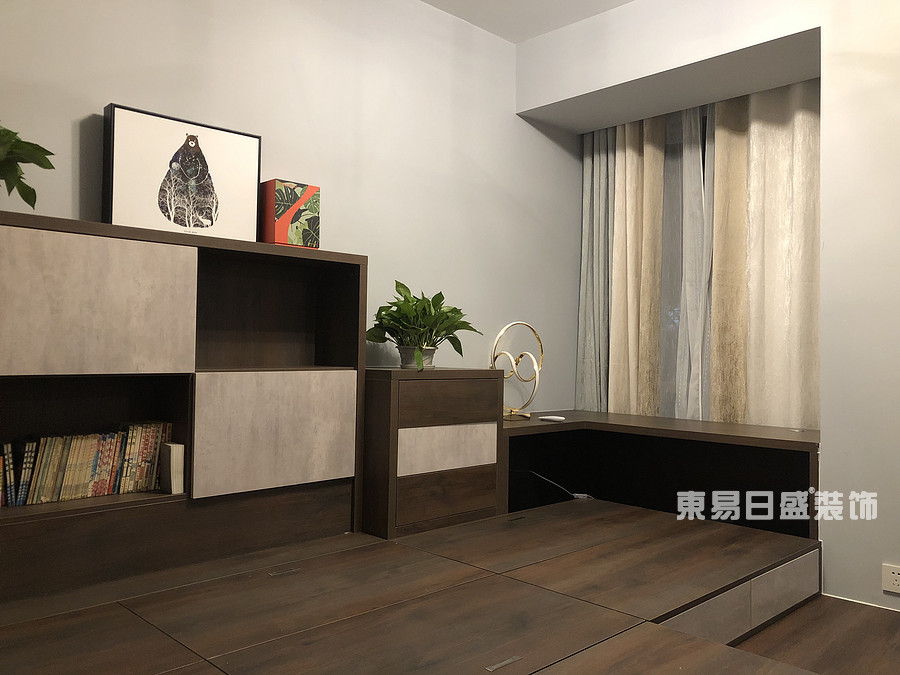 桂林悠山郡二居室90㎡现代北欧风格：客卧室装修设计实景图