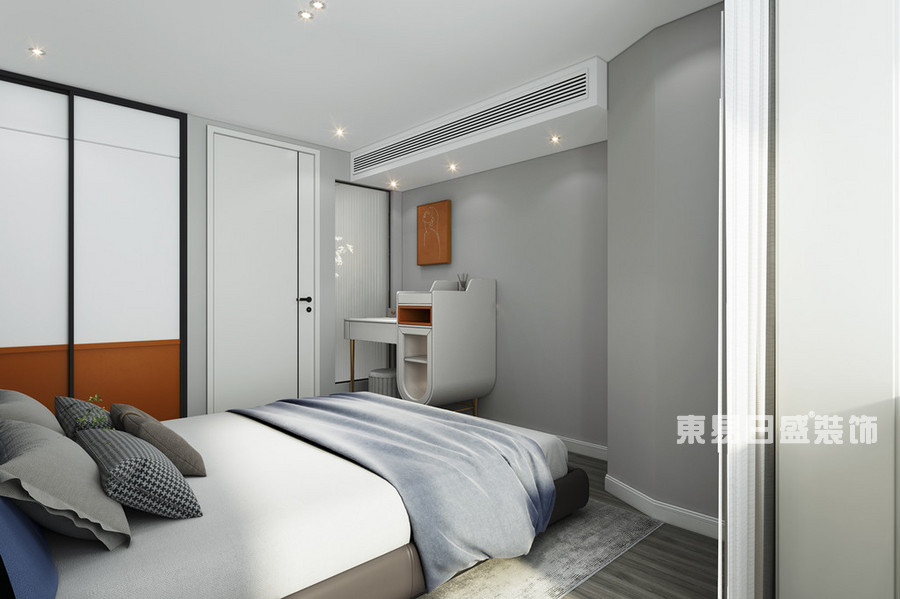 甲壳虫-80平米-卧室-现代简约-效果图