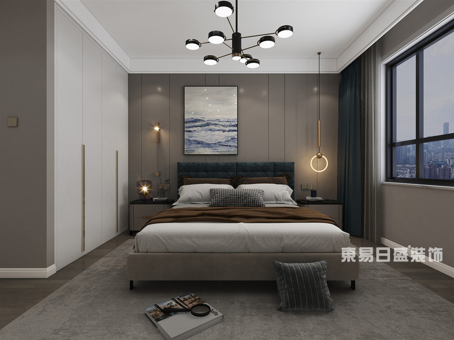 美域美家-140平米-卧室-现代简约-装修效果图