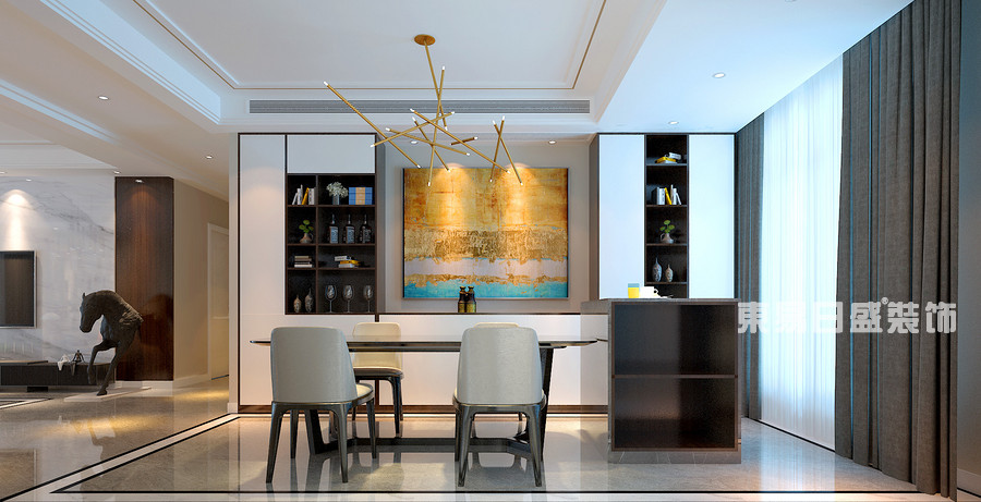 圣兰菲诺平层洋房158平米-极致简奢风格-餐厅装修效果图