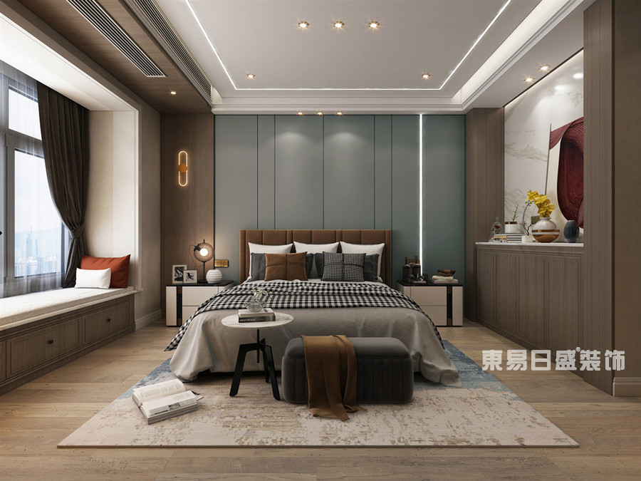建业十八城-240平米-卧室-现代简约-装修效果图