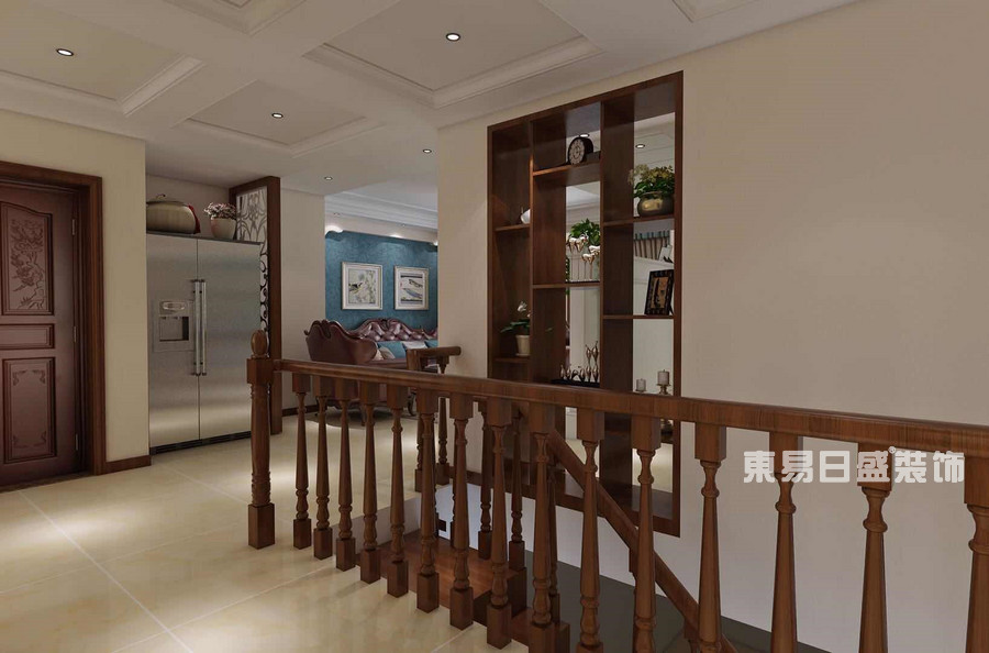 书苑府邸复式263平米-现代简约风格-走廊楼梯装修效果图