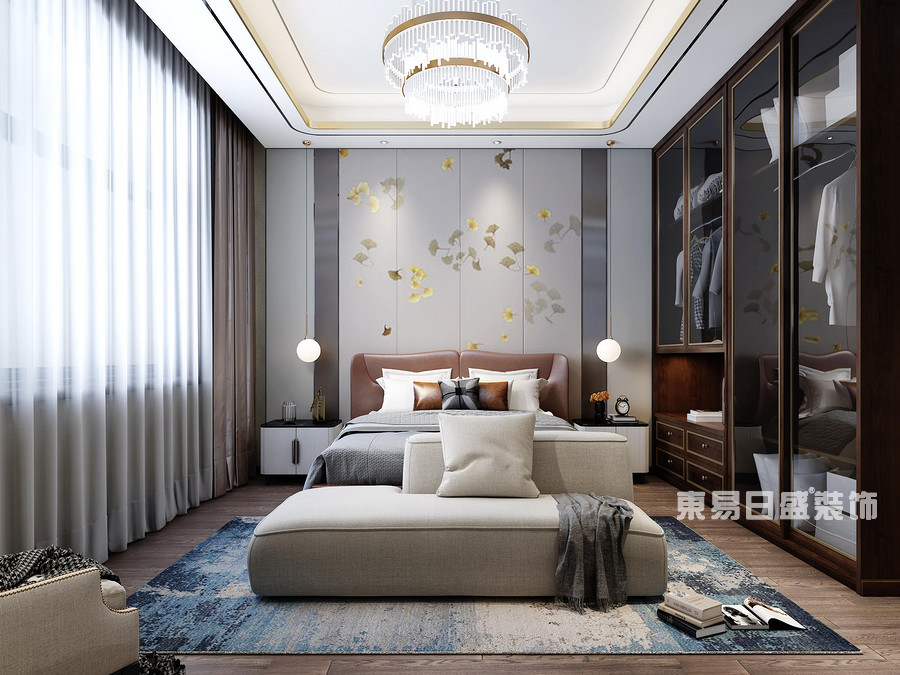 卢浮九号-420平米-卧室-时尚现代-装修效果图