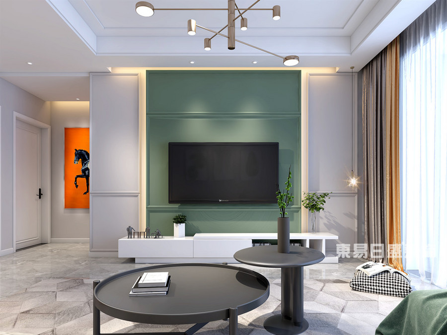 三和·紫东苑-120平米-客厅-现代简约-装修效果图