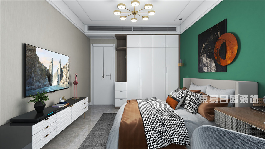 爱克首府-137平米-现代轻奢-卧室-装修效果图