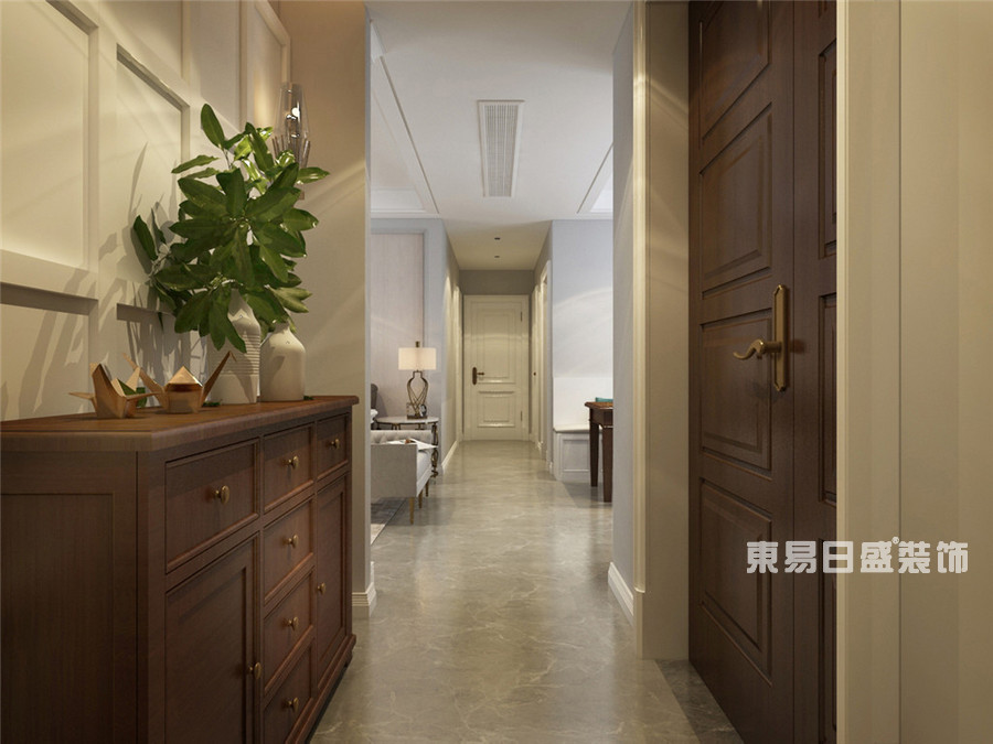 临沂装修家装设计银盛泰博观新城现代美式风格走廊
