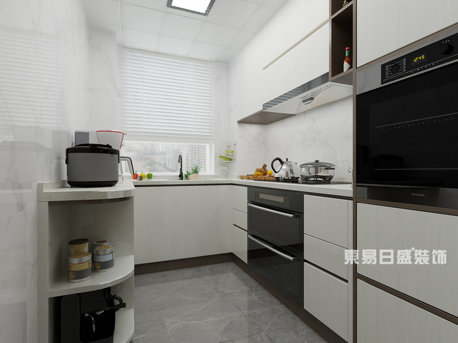 天泰华府三室两厅110平米-新中式风格方案-厨房效果图