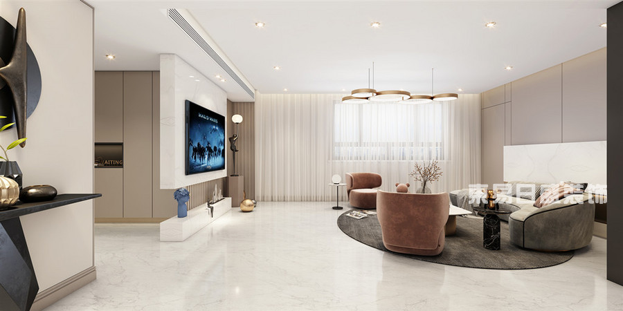 海云世纪城-171平米-客厅-现代简约-装修效果图