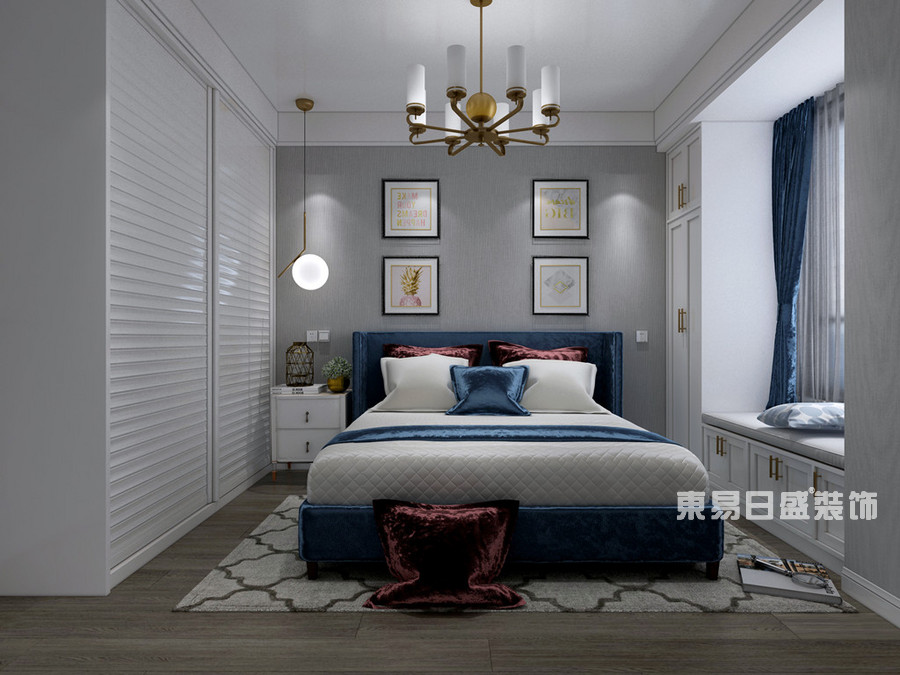 卡梅尔小镇-120平米-卧室-现代简美-装修效果图