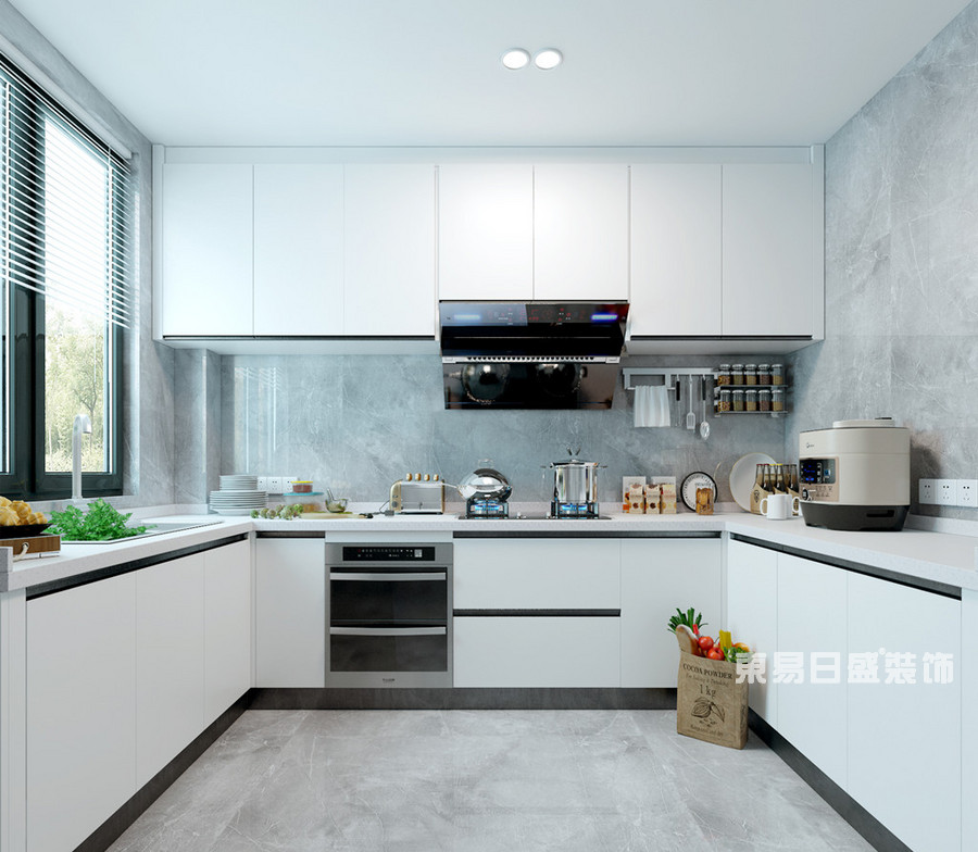 爱克首府-240平米-厨房-欧式现代混搭风格-装修效果图