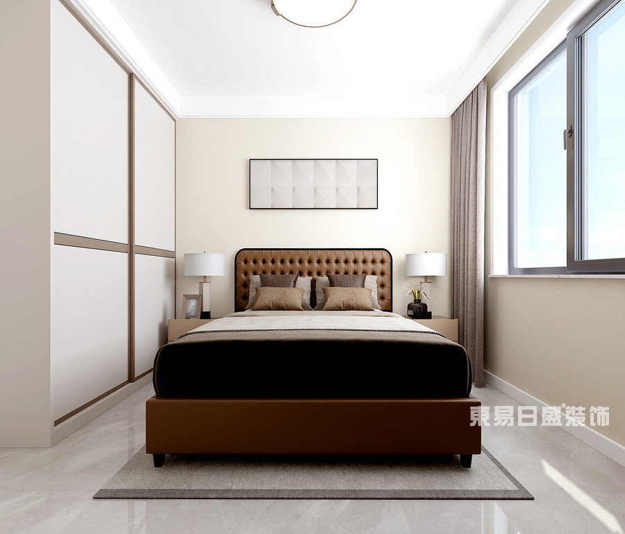 明珠港湾-120平米-卧室-现代简约-装修效果图