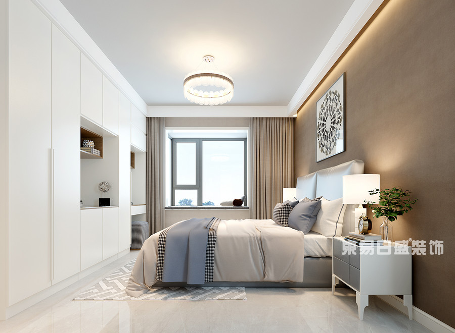 明珠港湾-120平米-卧室-现代简约-装修效果图