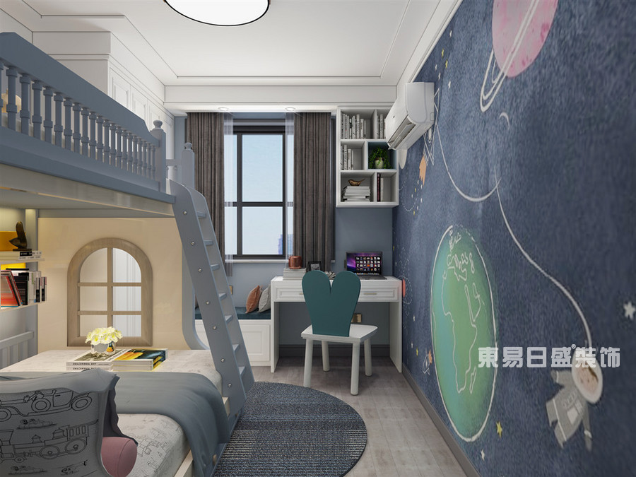 天中第一城-117平米-儿童房-现代简约-装修效果图