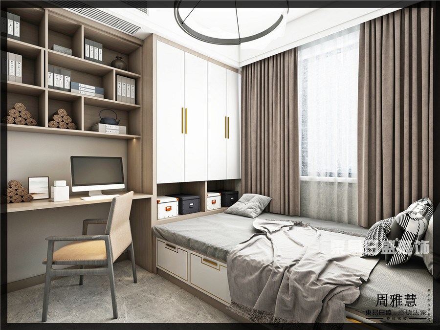 建业十八城-130平米-中式-客卧室-装修效果图