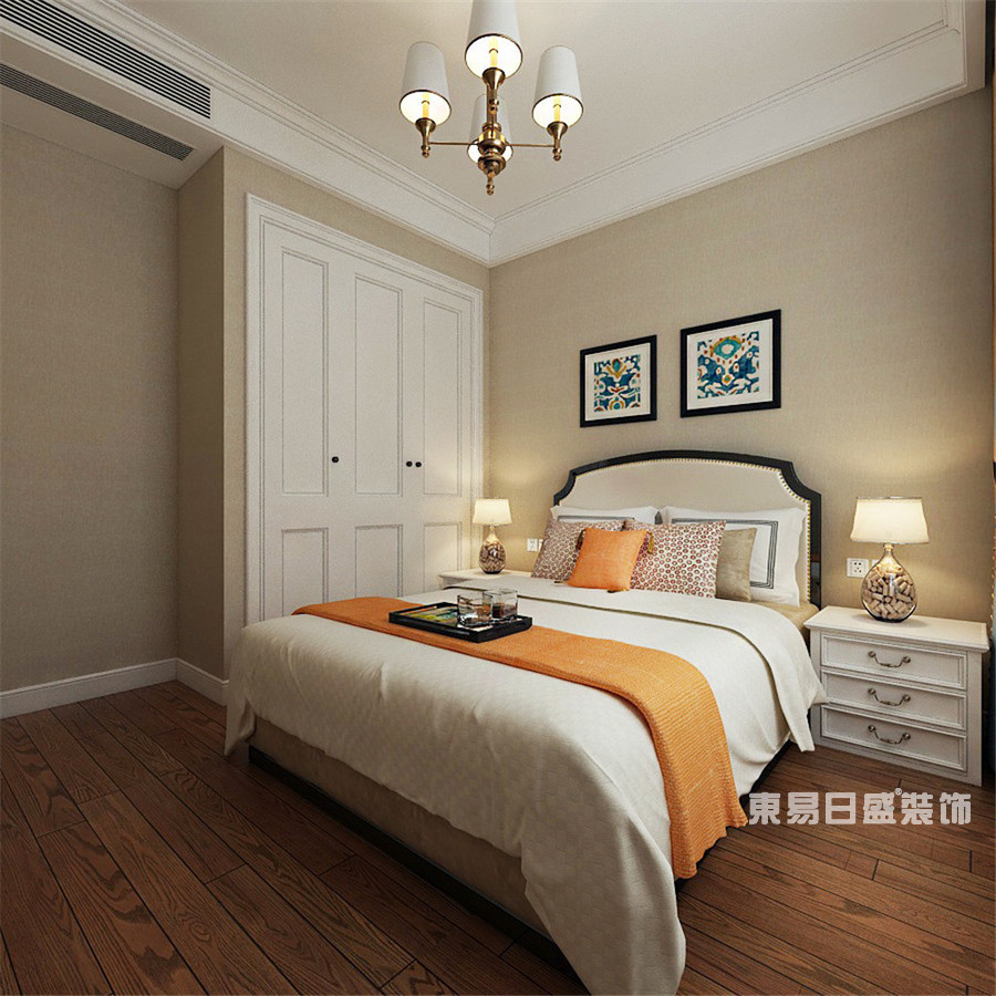 汀香郡三居室165平米-美式风格-次卧室效果图