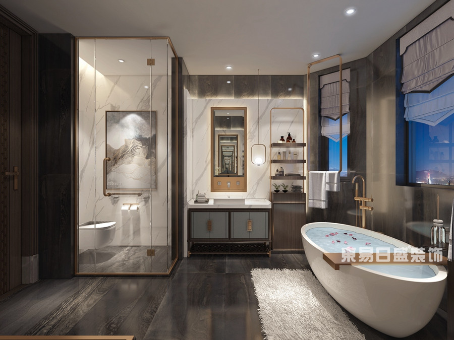 别墅-新中式-效果图-浴室