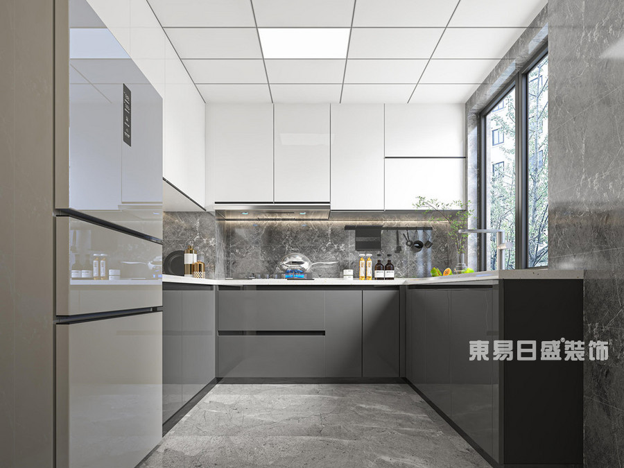 建业十八城-150平米-厨房-现代简约-装修效果图