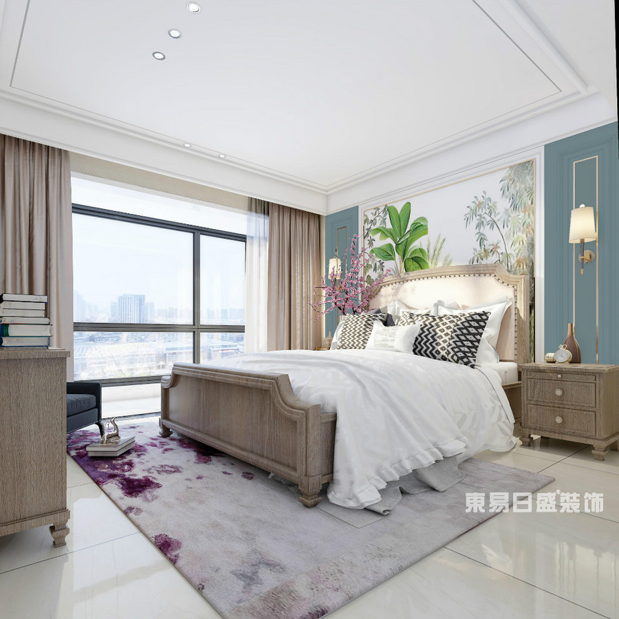 建业十八城-260平米-卧室-美式风格-装修效果图