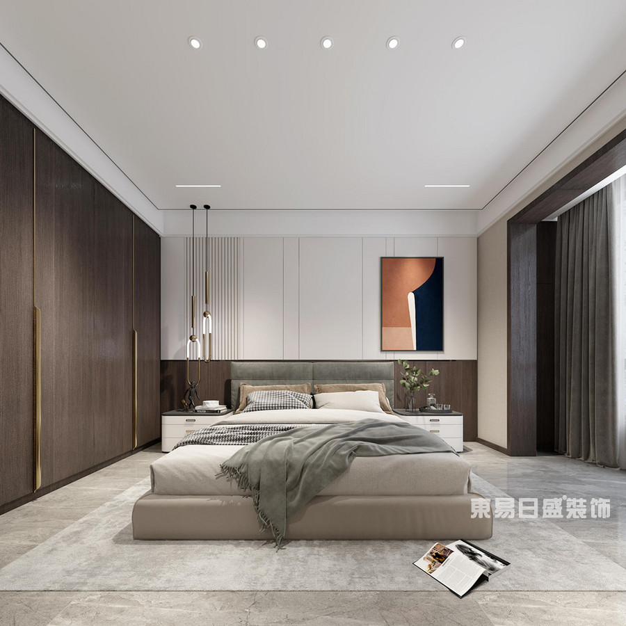 建业十八城-150平米-卧室-现代简约-装修效果图