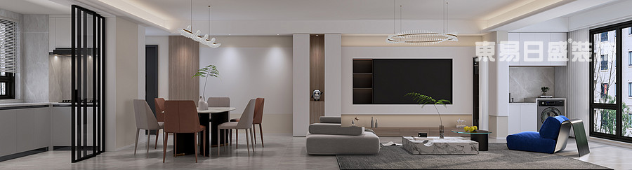 世和府-136平米-客厅-现代简约-装修效果图
