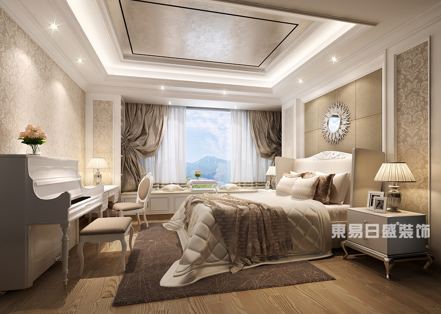 桂林国奥城四居室190㎡欧式风格：次卧室装修设计效果图