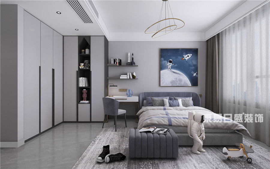 置地新时代嘉园-170平米-现代简约-卧室-装修效果图