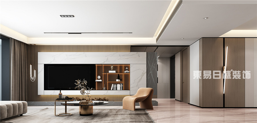 建业十八城-240平米-现代简约-客厅-装修效果图